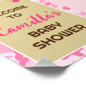 Begrüßungszeichen für die bearbeitbare Rosa Camouf Poster (Ecke)