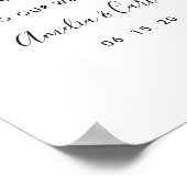 Begrüßungszeichen für die blaue Flora Poster (Ecke)