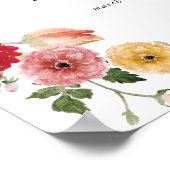 Begrüßungszeichen für die Blumenzwiebelhochzeit im Poster (Ecke)