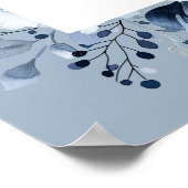 Begrüßungszeichen für die Dusche des blauen Countr Poster (Ecke)