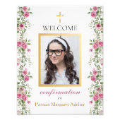 Begrüßungszeichen für die elegante Rosa-Rose Fotodruck (Vorne)