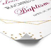 Begrüßungszeichen für die geometrische Taufe des B Poster (Ecke)