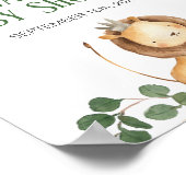 Begrüßungszeichen für die grüne Löwenbaby-Dusche Poster (Ecke)