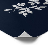 Begrüßungszeichen für die Hochzeit von Navy Blue S Poster (Ecke)