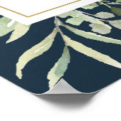 Begrüßungszeichen für die Hochzeitsfeier in Blue G Poster (Ecke)