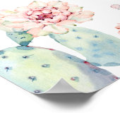 Begrüßungszeichen für die Kaktus Fiesta Baby Dusch Poster (Ecke)