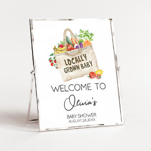 Begrüßungszeichen für die lokale Babydusche Poster