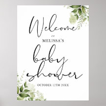 Begrüßungszeichen für die neutrale Babydusche im G