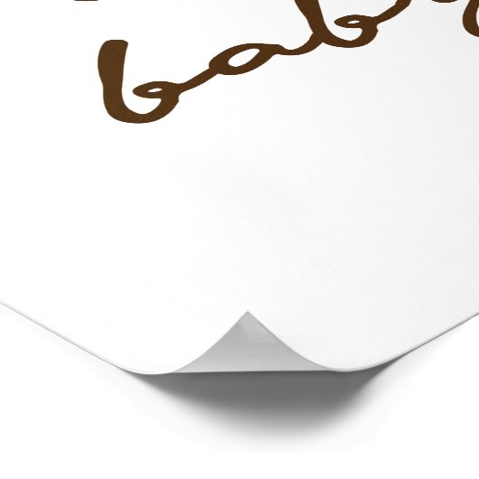 Begrüßungszeichen für die neutrale Elephant-Babydu Poster (Ecke)