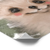 Begrüßungszeichen für die Woodland Grüne Babydusch Poster (Ecke)