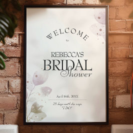 Begrüßungszeichen für Dusty Mute Blush Pink Brautp Poster