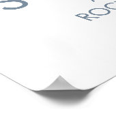 Begrüßungszeichen für dutzende blaue und rosa Blum Poster (Ecke)