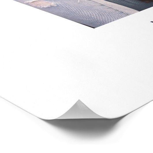 Begrüßungszeichen für einfaches Script-Foto Poster (Ecke)