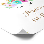 Begrüßungszeichen für Einhorn-Party Poster (Ecke)