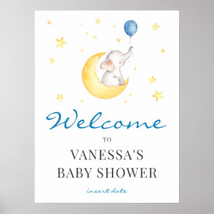 Begrüßungszeichen für Elephant Baby Dusche Poster