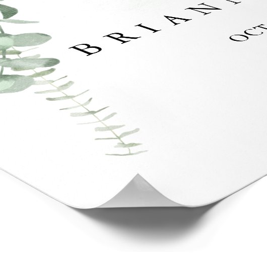 Begrüßungszeichen für Eukalyptus Foliage Poster (Ecke)