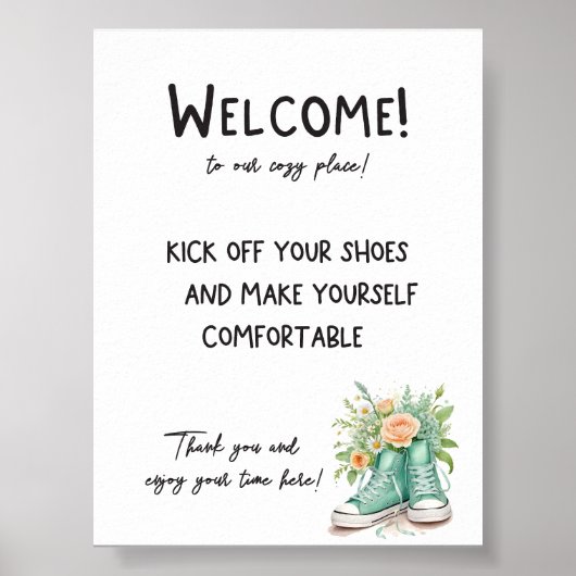 Begrüßungszeichen für Ferienhäuser Poster (Vorne)