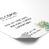 Begrüßungszeichen für Ferienhäuser Poster (Ecke)