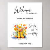 Begrüßungszeichen für Ferienhäuser Poster (Vorne)