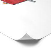 Begrüßungszeichen für Feuerwehrleute Poster (Ecke)