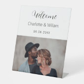 Begrüßungszeichen für Fotos Sockelschild (Vorderseite)