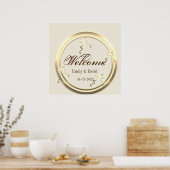 Begrüßungszeichen für Gold Bow Poster (Küche)