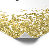 Begrüßungszeichen für Gold Glitzer Poster (Ecke)