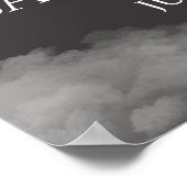 Begrüßungszeichen für Gold über der Mond Stars Kin Poster (Ecke)