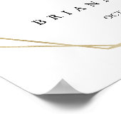 Begrüßungszeichen für goldene geometrische Greener Poster (Ecke)