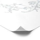 Begrüßungszeichen für graue Classic Poster (Ecke)