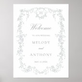 Begrüßungszeichen für graue Classic Poster (Vorne)