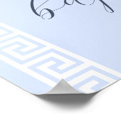 Begrüßungszeichen für griechisches Schlüsselband B Poster (Ecke)