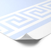 Begrüßungszeichen für griechisches Schlüsselblauer Poster (Ecke)