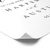 Begrüßungszeichen für Grünblättern Poster (Ecke)