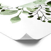 Begrüßungszeichen für grüne Pflanzenbestätigung Poster (Ecke)