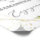 Begrüßungszeichen für Grünflächen und Goldrahmen-V Poster (Ecke)