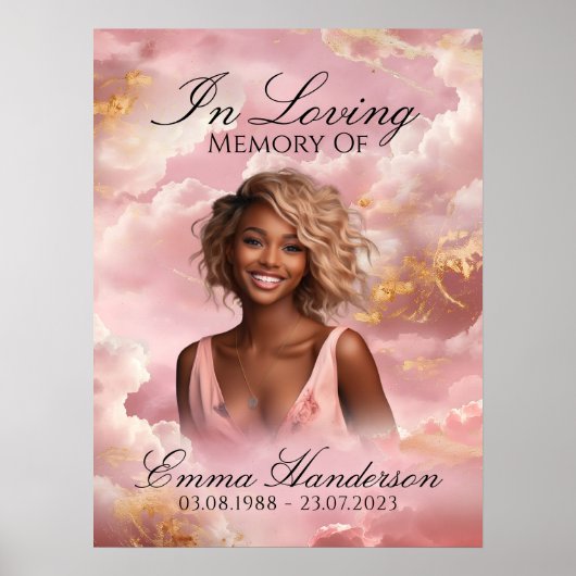 Begrüßungszeichen für himmlische rosa Wolken Poster (Vorne)