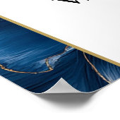 Begrüßungszeichen für Hochzeiten von Navy Blue und Poster (Ecke)