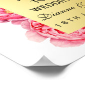 Begrüßungszeichen für Hochzeitsfeiern mit elegante Poster (Ecke)