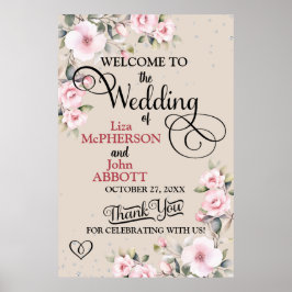 Begrüßungszeichen für hübsche Blumenzehen Poster