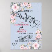 Begrüßungszeichen für hübsche Blumenzehen Poster (Vorne)