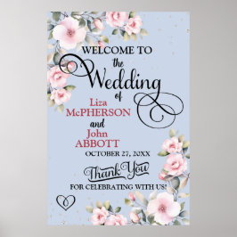 Begrüßungszeichen für hübsche Blumenzehen Poster