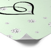 Begrüßungszeichen für hübsche Blumenzehen Poster (Ecke)