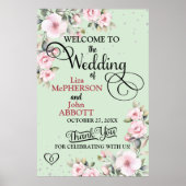 Begrüßungszeichen für hübsche Blumenzehen Poster (Vorne)