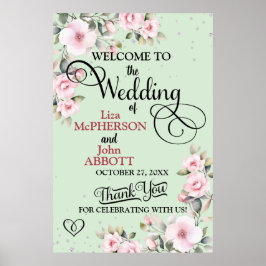 Begrüßungszeichen für hübsche Blumenzehen Poster