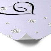 Begrüßungszeichen für hübsche Blumenzehen Poster (Ecke)