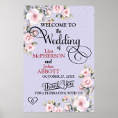 Begrüßungszeichen für hübsche Blumenzehen Poster (Vorne)