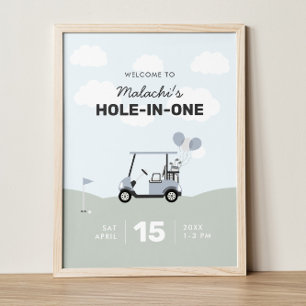 Begrüßungszeichen für Jungen "Hole-in-One Golf 1.  Poster