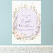 Begrüßungszeichen für Lavendel und Blush Leinwanddruck (Insitu (Holzboden))