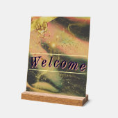 Begrüßungszeichen für lebendiges Gold Party Acrylschild (Winkel)